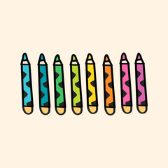 Vector of stationery doodle style