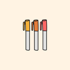 Vector of stationery doodle style