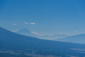 八ヶ岳稜線と富士山