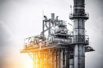 Close up Industrial zone. Plant oil and gas refinery industry.