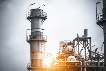 Close up Industrial zone. Plant oil and gas refinery industry.