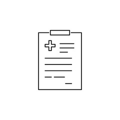 Medical forms, medical certificate icon