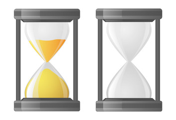 Hourglass icon.Vector illustration on isolated white background
