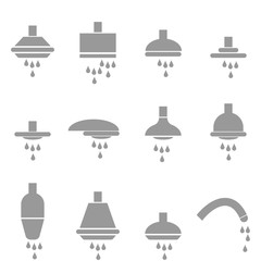 Shower heads faucet icon catalogue, Vector, Illustration