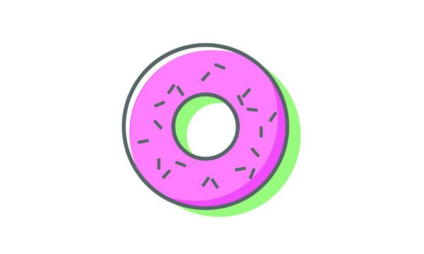 Strawberry Donut Vector Image