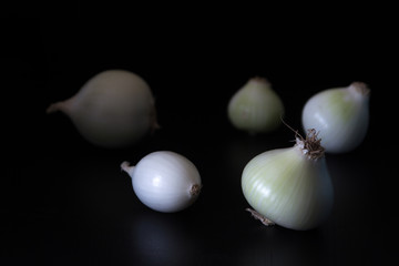 White onions. Fresh organic raw white onion