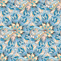 Vector ethnic orient motifs seamless pattern.