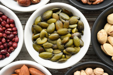 collection of different legumes for background