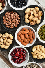 collection of different legumes for background