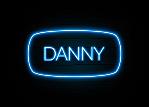 Danny  - colorful Neon Sign on brickwall