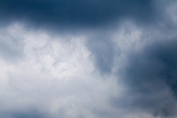 Overcast sky with dark clouds before storm