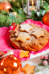 Christmas cake with berries 