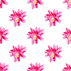 Seamless pattern with  red flower