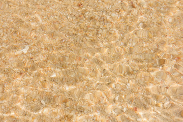 Underwater sand on the beach by the sea.