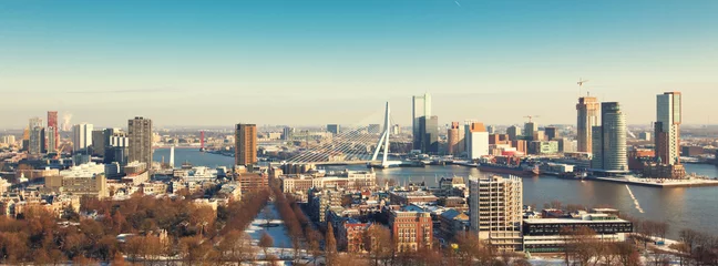 Tuinposter zicht op de Rotterdam © dvoevnore