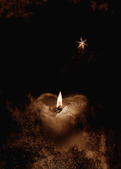 Romantic Christmas candle