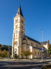 Fototapeta na wymiar Fronleichnamskirche in Kraslice