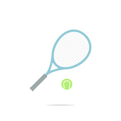 Tennis racket and ball icon vector