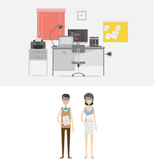 Programmer Workspace Background and Character Concept