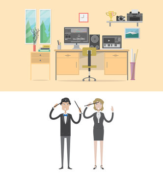 Composer Workspace Background and Character Concept