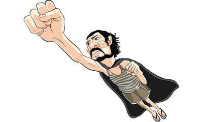 man action cartoon vector