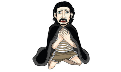 man action cartoon vector