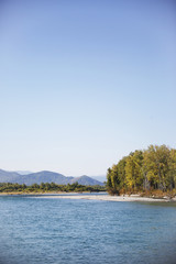 Katun river. Mountain Altai landscape