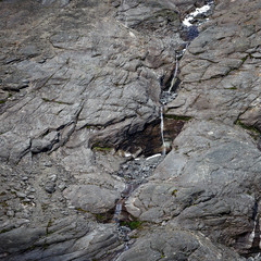 Fototapeta premium Glacier in the mountains of Khibiny, Kola Peninsula, Russia.