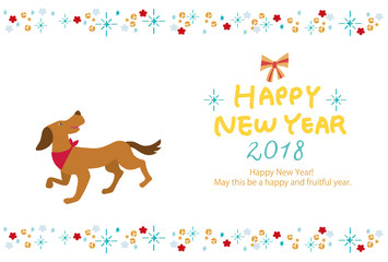 2018年　年賀状　素材　イラスト