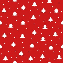 Merry Christmas and a Happy New Year! A set of seamless backgrounds with traditional symbols: snowflakes and spruce