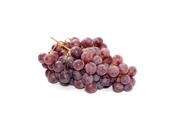 red grapes isolated on white background