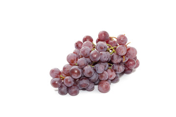 red grapes isolated on white background
