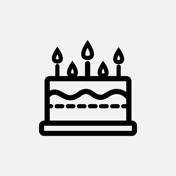 Cake Icon - for birthday, anniversary, celebrate