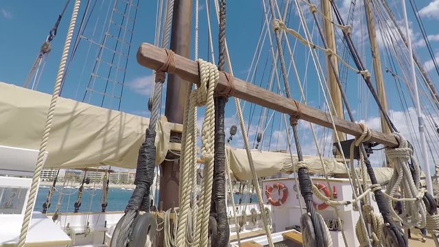 Ropes - Antique pirate sail ship