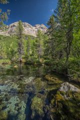 landscape photo with lakes and mountains