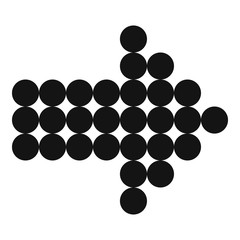 Arrow icon in black vector simple