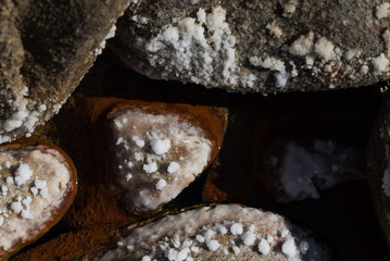 Salt on rocks