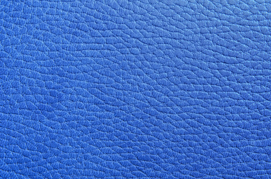 Texture of imitation leather with stamping of blue color