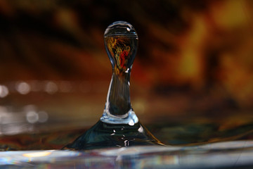 falling drop of water close-up
