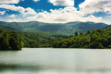 Beautiful view of high mountain lake