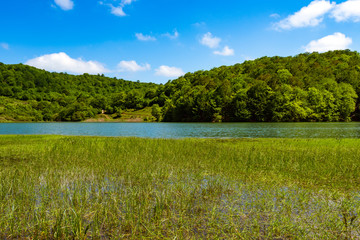 Beautiful view of high mountain lake