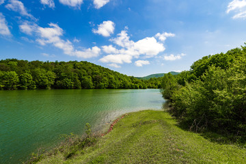 Fototapeta premium Beautiful view of high mountain lake