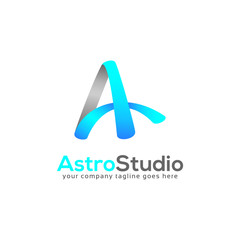 Astro Studio Letter A Logo