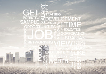 Business conceptual words as keys to success and company growth
