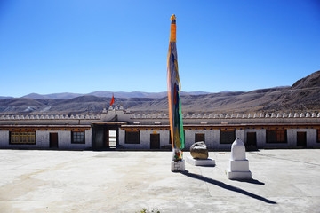 stupa in the ancient Tibetan monastery