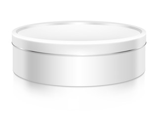 Cookie tin box mock-up template.