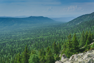 Natural landscape- alpine meadows Taganay