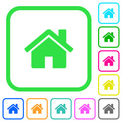 Home vivid colored flat icons icons