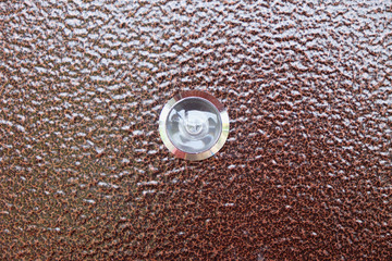 peephole in a metal door