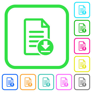 Download document vivid colored flat icons icons